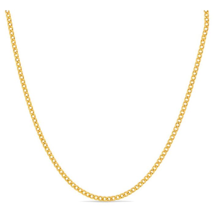 22 k curb gold chain